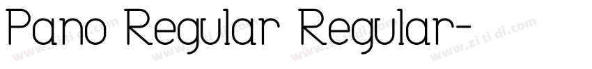 Pano Regular Regular字体转换